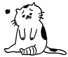 Sad Cat Sticker by cherng yang