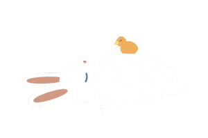 Tired Bunny Sticker
