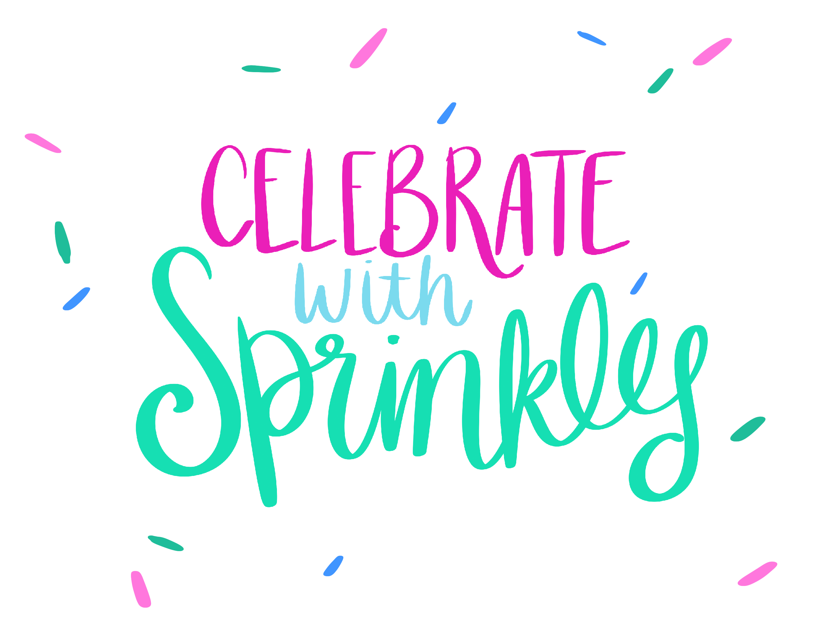 Sprinkles Celebrate With Sprinkly Sticker by Certified Celebrator for