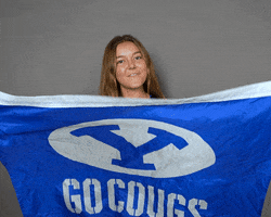 Celebration Flag GIF by BYU Cougars