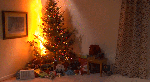Image result for christmas tree fire gifs