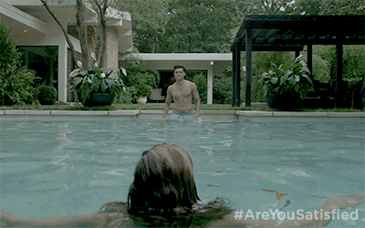 Pool Kiss GIF by Satisfaction - Find & Share on GIPHY