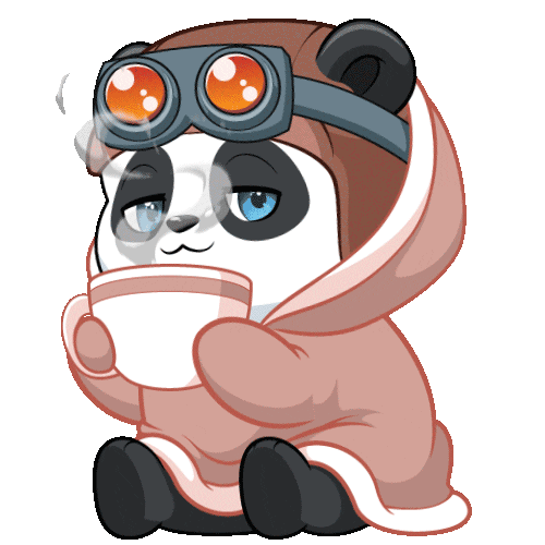 Coffee Panda Sticker