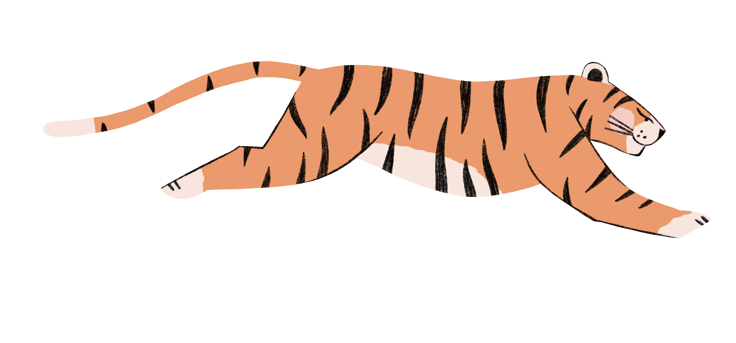 Tiger Running Sticker by Di Ujdi for iOS & Android GIPHY