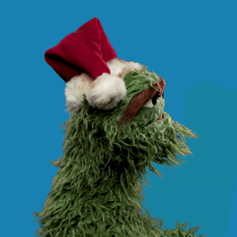 Oscar The Grouch Happy Holidays GIF by Sesame Street