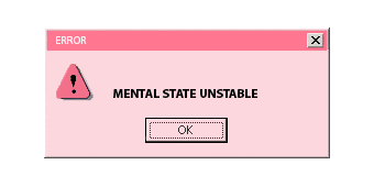 Pink Error Sticker by mess
