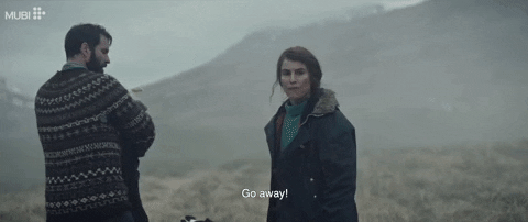 Please Leave Go Away GIF by MUBI - Find & Share on GIPHY
