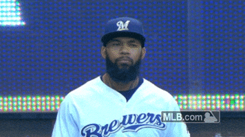 sniffing eric thames GIF by MLB
