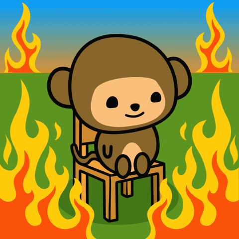 Burning Its Fine GIF by Critters Quest