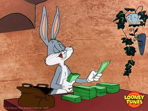 Bugs Bunny Money GIF by Looney Tunes - Find & Share on GIPHY
