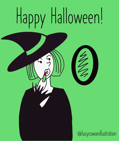 Trick Or Treat Halloween GIF by Lucy Cowan Illustration