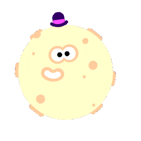 Mr Moon Sticker by Turnip and Duck