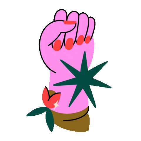 Fight Flower Sticker by Camila Rosa