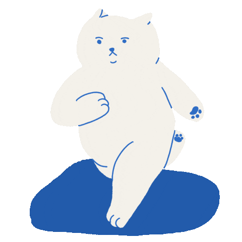 Cat Running Sticker