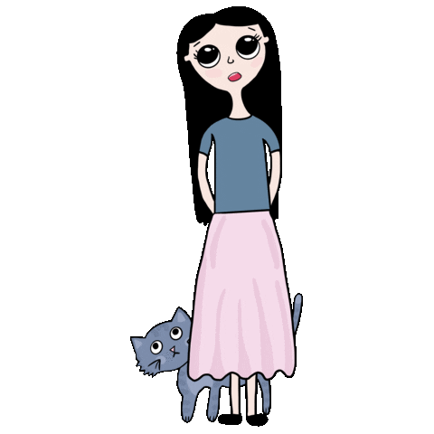 Cute Girl What Sticker