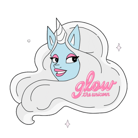 Beauty Glam Sticker by Glow The Unicorn