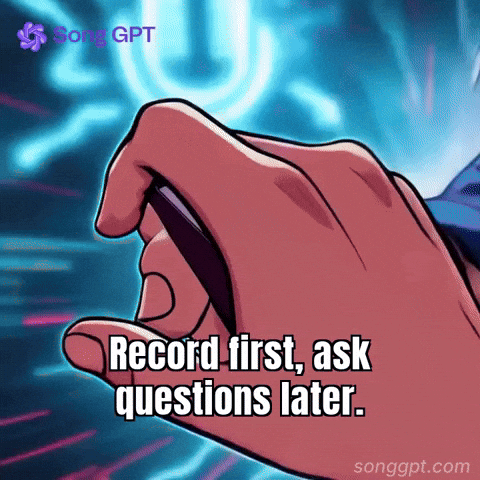 Record Songwriting GIF by SongGPT