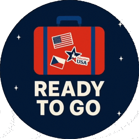 Ready To Go Suitcase Sticker by educationusaczech