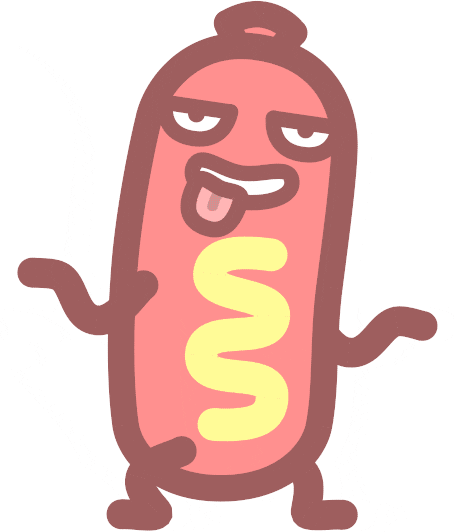 Happy Hot Dog GIF by SAMWOO288
