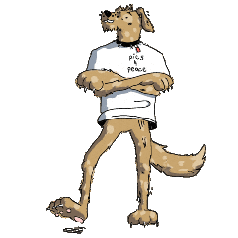 Dog Peace Sticker by pics4peace