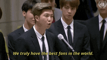 bangtan boys we truly have the best fans in the world GIF by United Nations