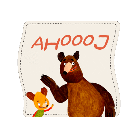 Bears Ahoj Sticker by Mlsné medvědí příběhy