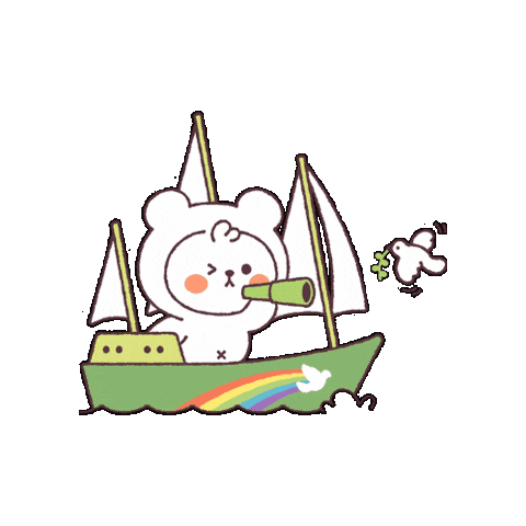 Bear Boat Sticker