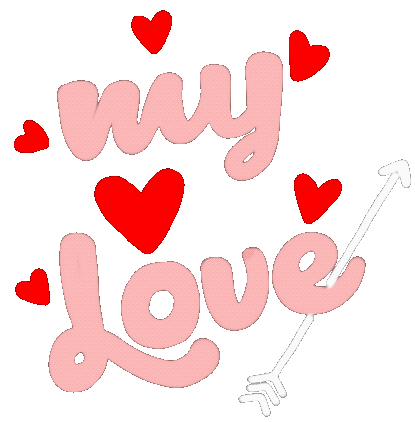 Love You Hearts Sticker