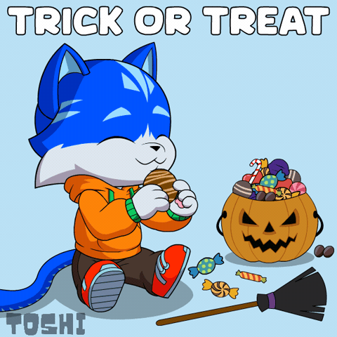 Hungry Trick Or Treat GIF by Toshithecat
