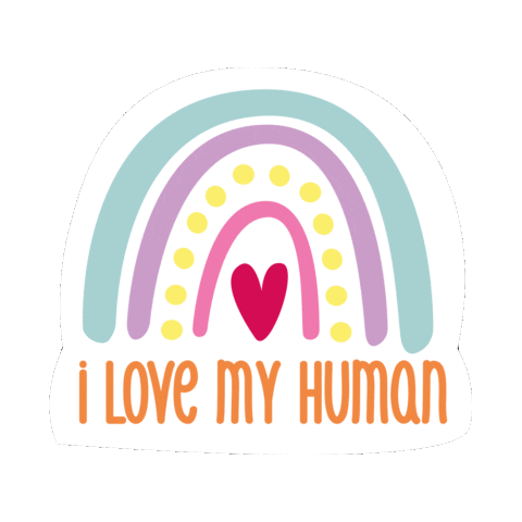 I Love My Dog Sticker by Dogtlan