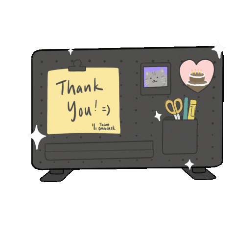 Thanks Thank You Sticker by minidesk