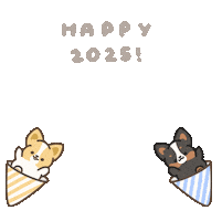 New Year Celebration Sticker by corgiyolk