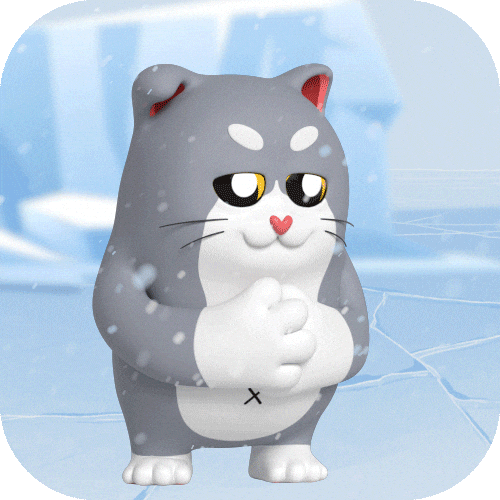 Cat Winter GIF by Liberty Cats Emojis