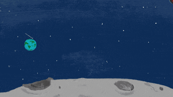 Outer Space Moon GIF