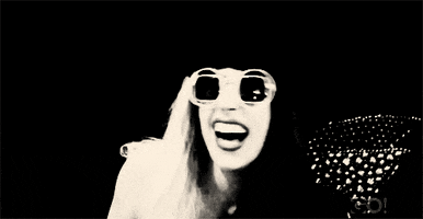 lady gaga laughing GIF