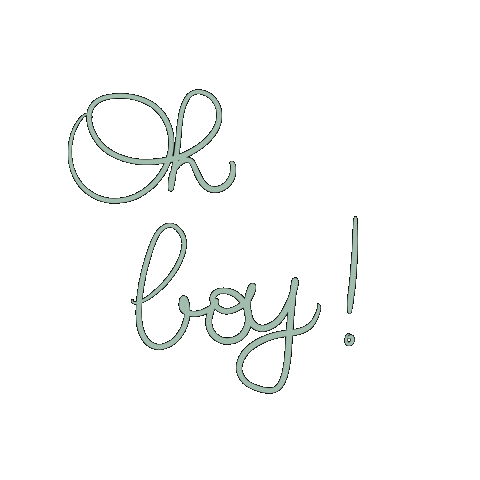 Oh Boy Sticker