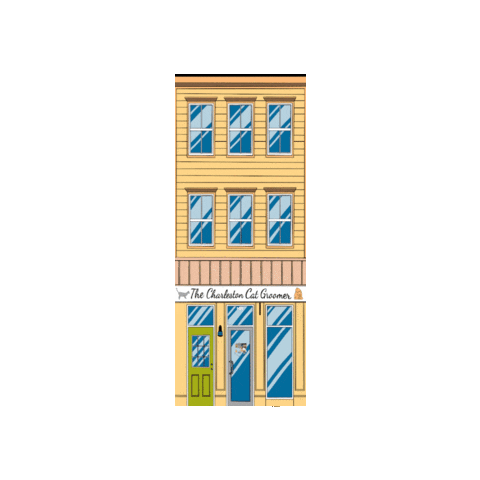 The Charleston Cat Groomer Sticker