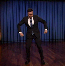Boogie woogie baby! Jimmy Fallon using his elbows and knees to great effect.