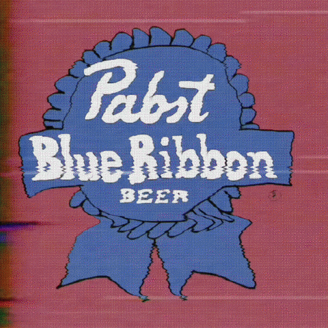 pabst blue ribbon illustration GIF