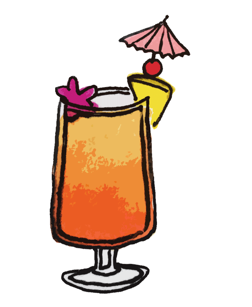 Bora Bora Rum Sticker by Pretty Whiskey / Alex Sautter for iOS