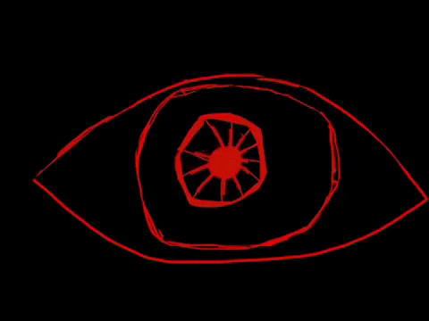 Searching Red And Black GIF by Barbara Pozzi - Find & Share on GIPHY