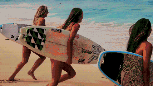 girls beach GIF