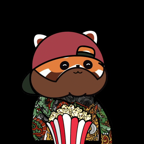 Panda Popcorn GIF by Kanpai Pandas