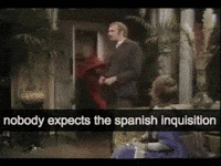 spanish inquisition monty python gif