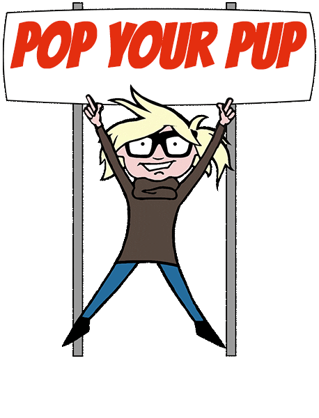 Excited Pop Art Sticker by Pop Your Pup!™
