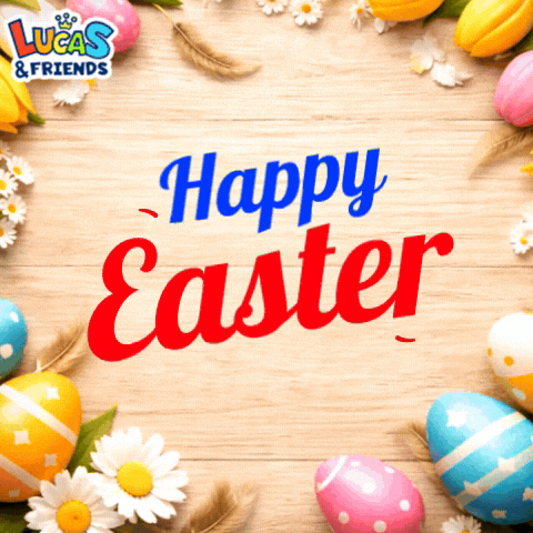 Easter Bunny GIF by Lucas and Friends by RV AppStudios