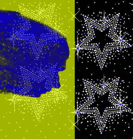 yellow and blue sparkles GIF by Re Modernist