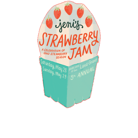 Strawberry Jam Sticker by Land-Grant Brewing Company