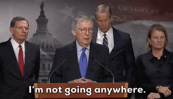 Im Not Going Anywhere Mitch Mcconnell GIF by GIPHY News