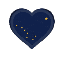 North Pole Heart Sticker by Kouros Bartel